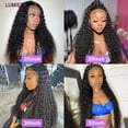 thumbnail image 4 of Lumiere Brazilian Water Wave Lace Front Human Hair Wigs 13×4 Lace Front Wig Cap 180% Natural Black 22", 4 of 9