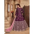 thumbnail image 4 of Tenue de Mariée Violette Personnalisée, Lourd, Designer Pakistanais, Mariage, Fête Indienne, Robe Anarkali, 4 of 5