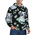 thumbnail image 2 of Honeii Cartoon Koala Bear Pattern Mens Hoodies Men's Loose Sleeve Sweatshirt,Pullover Hooded Sweatshirt for Men,Essentials Hoodie-Large, 2 of 7