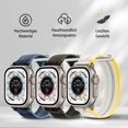 thumbnail image 3 of Paquete de 3 correas compatibles con Apple Watch de 42 mm, 44 mm y 45 mm, correa de repuesto deportiva de tela de nailon para iWatch Ultra SE Series 9/8/7/6/5/4/3/2/1, estilo tres, 3 of 4