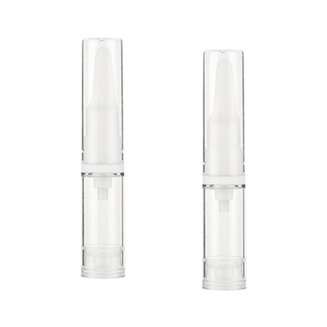 2 botellas vacías rellenables, botellas de vacío transparentes, dispensador de bomba de loción de maquillaje. 10ml