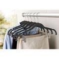 thumbnail image 5 of Simplify Velvet, Plastic and Metal Clothing Hangers with Clips, 6 Pack, Chocolate, 5 of 6