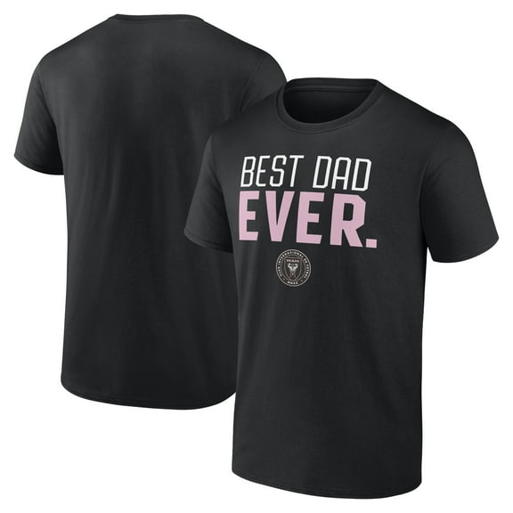 Men's Black Inter Miami CF Best Dad Ever Father's Day T-Shirt