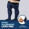 thumbnail image 4 of Compression Stockings for Men 20-30mmHg for Achilles Tendon - Navy, X-Large, 4 of 9