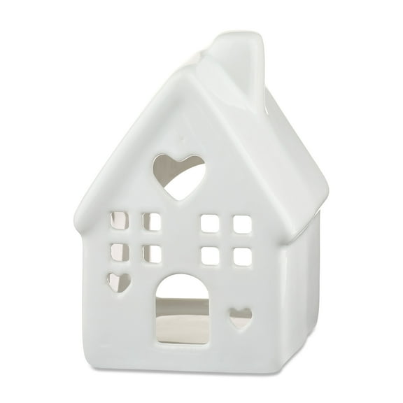 Ceramic House Tabletop Decoration, White, 4", Valentine's Day by Way To Celebrate