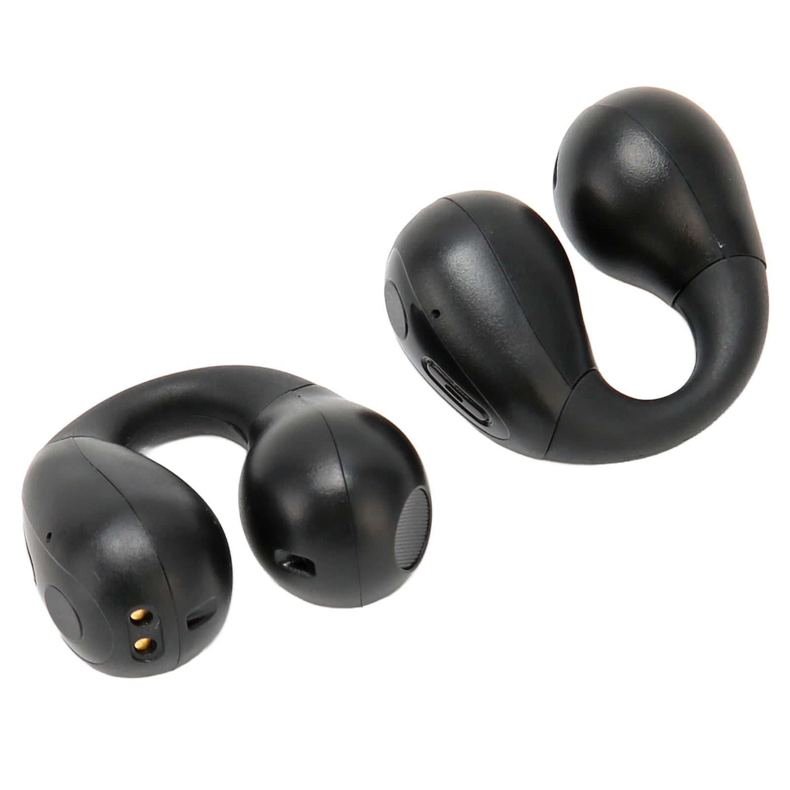 Open Ear Bluetooth Earbuds Bone Conduction Stereo Noise Cancelling Touch Control Clip On Wireless Earphones Black