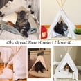 thumbnail image 4 of DEWEL Dog Teepee Cat Tent Pet Private Cabin House,White,Protable,Washable,28 x 24 inch(Without Cushion), 4 of 7