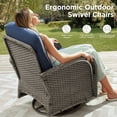 thumbnail image 4 of Unnifurnzi 10 Pieces Patio Furniture with Fire Pit-6'' Thick Cushions Outdoor Furniture with Swivel Rocker Chairs Couch and Ottoman Wicker Patio Furniture for Deck Porch Garden Poolside-Gray/Blue, 4 of 7
