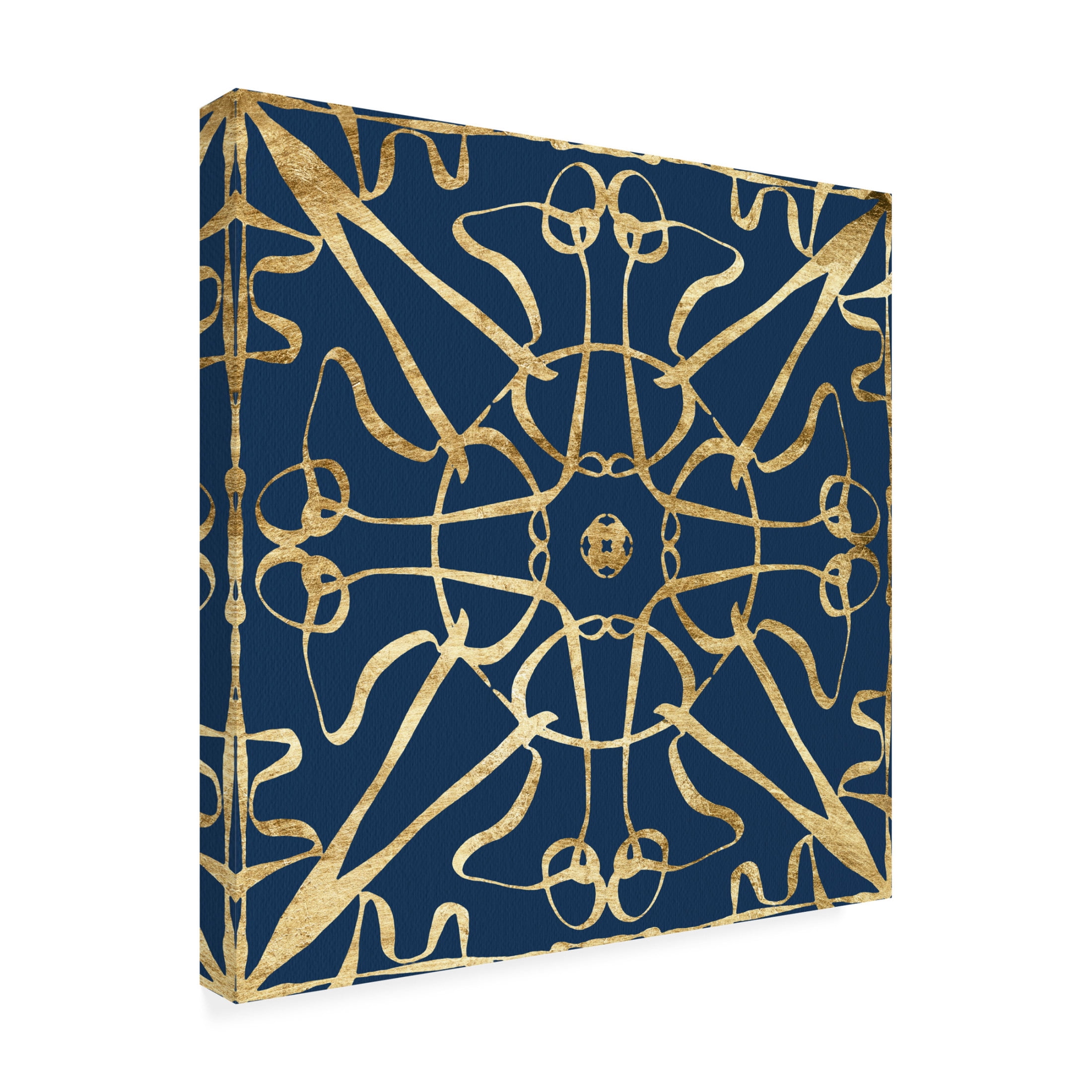 Trademark Fine Art Alonzo Saunders Motif on Blue VI Canvas Wall Art