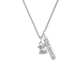 thumbnail image 2 of Delight Jewelry Silvertone 3-D Bunny Silvertone Balance Bar Charm Necklace, 23", 2 of 4