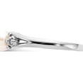 thumbnail image 3 of 14K White Gold 6mm Fw Cultured Pearl Aa Diamond Ring (Size 6) Made In United States y4389pl/aa, 3 of 5