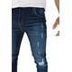 thumbnail image 5 of Pantalón rasgado de mezclilla stretch John Silver  Corte skinny Color azul oscuro, 5 of 6