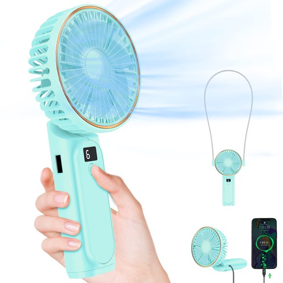 Ventilador de mano TUNISE, portátil, recargable, 4000 mAh, 6 velocidades