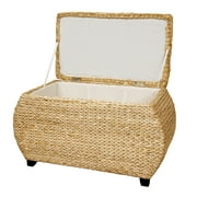 Red Lantern Natural Rush Grass Storage Box with Cotton Lining