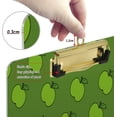 thumbnail image 3 of FMSHPON Green Apple Pattern Clipboard Hardboard Wood Nursing Clip Board and Pull for Standard A4 Letter 13x9 inches, 3 of 7