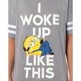 thumbnail image 4 of Despicable Me Minions Women's I Woke Up Like This Nightgown Pajama Shirt Dress For Adults, 4 of 7