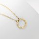thumbnail image 5 of Collar de círculo delicado chapado en oro real de 14 k, collar de círculo delicado EXL, 5 of 5