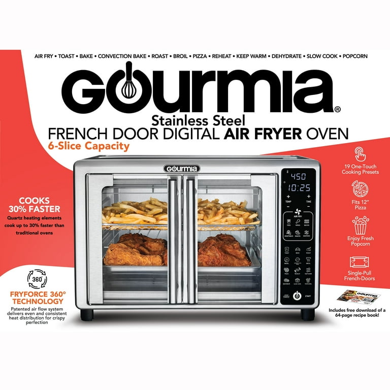 Gourmia 6-Slice Air Fryer Toaster Oven with Multi-Function