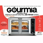 Gourmia French Door 6-Slice Digital Toaster Oven Air Fryer, 19 One-Touch Presets, 24L, Stainless Steel