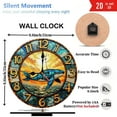 thumbnail image 3 of Stained Glass Whale Decorative Wall Clock Art 10-Inch Silent Wooden Wall Clock, Battery Operated (AA Batteries Not Included), Artistic Home Decor, 3 of 8