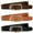 B-Black+Brown+Coffee, variant on SUOSDEY Skinny Women Leather Belts Thin Casual Ladies Waist Belts for Jeans Dresses Pants