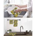 thumbnail image 5 of Farmhouse Daisy Kitchen Dish Towels for Drying Dishes Set of 3, Spring Watercolor Yellow White Floral Waffle Weave Microfiber Hand Tea Bathroom Towels Quick Dry & Absorbent Towel 15.7x23.6, 5 of 7