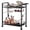Black, variant on 2‑Tier Rolling Bar Cart, Home Bar Serving Cart with Wine Rack & Glass Holder, Modern Beverage Cart on Wheels for Kitchen Dining Living Room