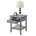 thumbnail image 3 of Convenience Concepts American Heritage Logan 1 Drawer End Table with Pull-Out Shelf, Gray, 3 of 7