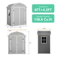 thumbnail image 2 of Shed, 6x4.5 ft Resin Storage Shed for Backyard, Durable All-Weather Storage and Sheds & Outdoor Storage, Large Outdoor Shed and Sheds Organization, Light Grey, 2 of 6