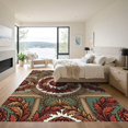 thumbnail image 3 of ODIKA 6'x9' Machine Washable Non-Slip Area Rug, Art Nouveau Burnt Orange High Traffic Rug, Orange, 941437, 3 of 7
