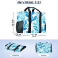 thumbnail image 3 of Large Capacity Handheld Storage Bag, Thickened Travel Organizer Bag for Picnic, Luggage & Clothing Ocean Blue Watercolor Foliage, 3 of 6