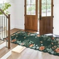 thumbnail image 7 of Moynesa 2'x6' Floral Runners for Hallways, 2x6ft Kitchen Runner Rug Ultra-Thin Soft Rug, Non-Slip Washable Rug Runner Stain Resistant Boho Rug Low-Pile Carpet Runner for Bathroom Bedroom,Dark Green, 7 of 7