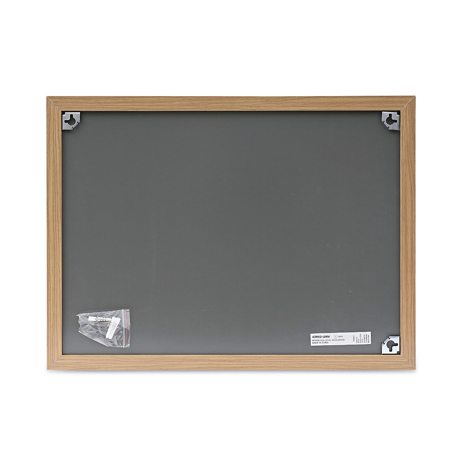 UNIVERSAL Cork Board with Oak Style Frame 24 x 18 Natural Oak-Finished Frame 43602