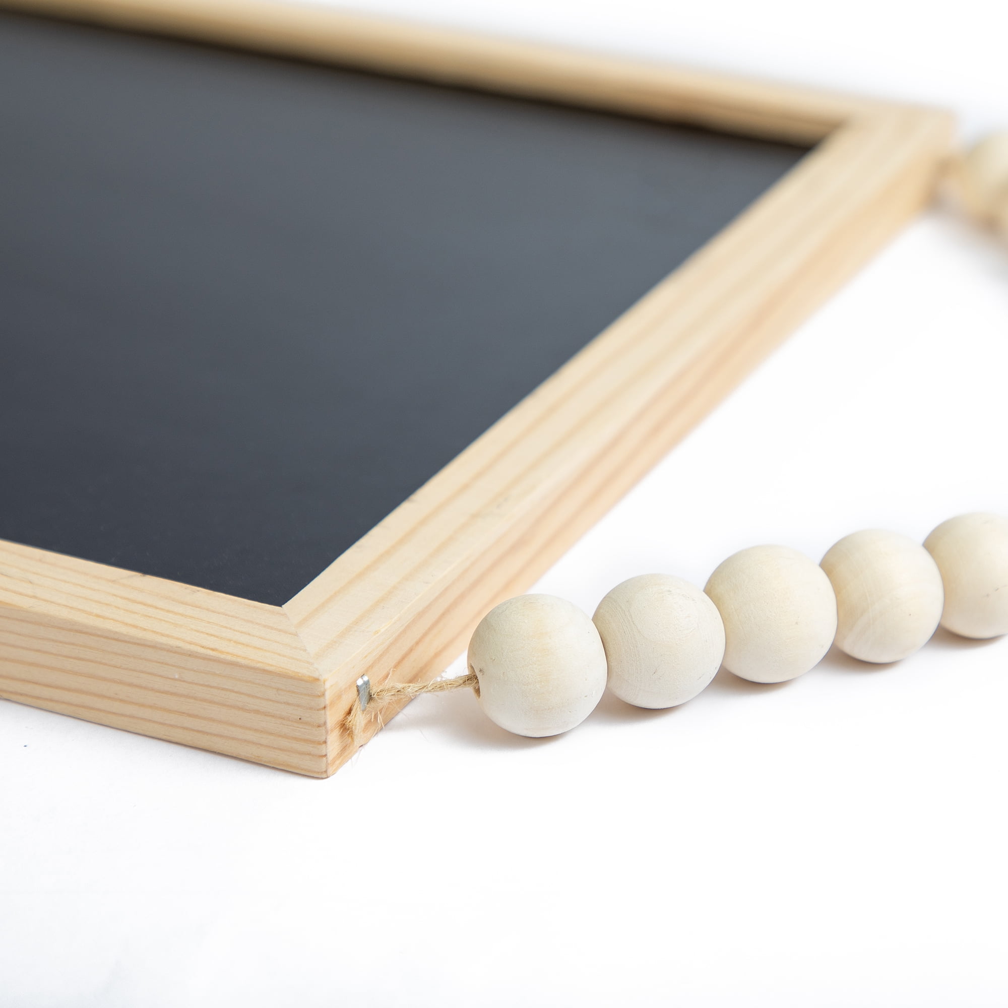 Hello Hobby DIY Natural Wood Frame Chalkboard with Beaded Handle