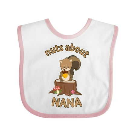 

Inktastic Nuts About Nana Gift Baby Boy or Baby Girl Bib