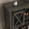 thumbnail image 4 of Coffee Bar Cabinet , Sideboard Buffet Storage Cabinet with Storage, Farmhouse Wine Bar Cabinet with Wine Glass Rack, Liquor Cabinet Bar for Home, Kitchen, Dining, Living Room,Grey, 4 of 8