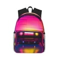 thumbnail image 1 of Balery Neon Cassette Tape Mochila para Mujeres y Hombres, Mochila Ligera Casual para Viajes, Mochila Clásica Básica para la Universidad, 1 of 6