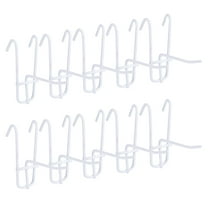 Uxcell 10 Grid Wall Hooks, 2 Inch Grid Wall Panel Display Hooks for Grid Wall Accessory Display Rack for Retail Stores, Home Office, Garage Storage, White