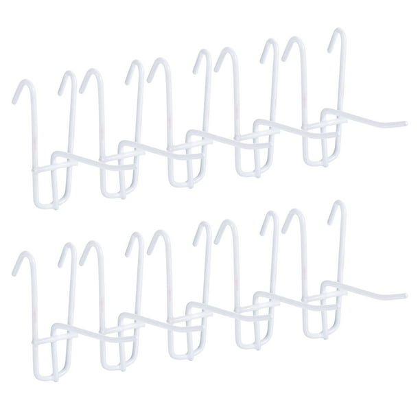 Uxcell 10 Pcs Ganchos de Pared de Rejilla Ganchos de Exhibición para Panel de Rejilla de 2 pulgadas para Soporte de Exhibición de Rejilla Blanco