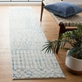 thumbnail image 2 of SAFAVIEH Tulum Glen Moroccan Geometric Runner, 2' x 7', Ivory/Turquoise, 2 of 7