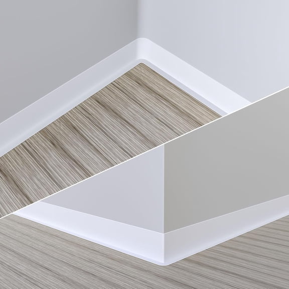 Flexible Baseboard Molding Trim, Peel and Stick Rubber Wall Trim Molding, Self-Adhesive Vinyl Wall Base Cove Base