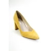 Pre-owned|Marc Fisher Womens Pointed Toe Yellow Suede Pumps Heels Shoes Size 7.5M