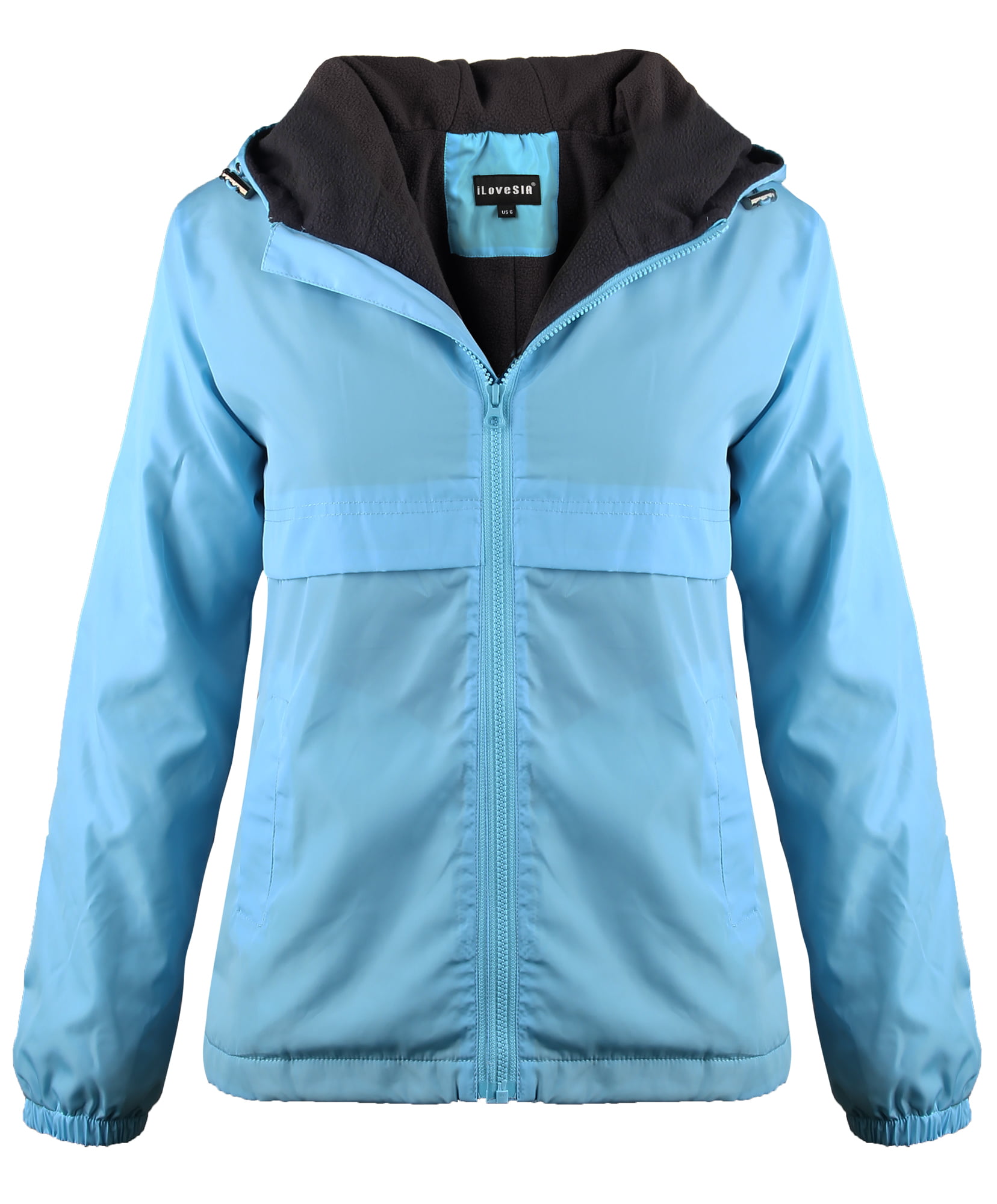 iLoveSIA Mens Lightweight Fleece-Lined Hooded Jacket with Rainproof Windproof Shell