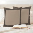 thumbnail image 3 of Black Brown Greek Key Outdoor Waterproof Pillow Covers, Geometric Greece Ancient Farmhouse Geo Decorative Square Throw Pillowcase Sofa Cushion Sham for Patio/Couch/Chair, 20"x20" 2 Pack, 3 of 8