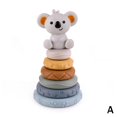 thumbnail image 4 of Early Education Soft Rubber Cube Rainbow Circle 6 Stacking Toys Children's X59C N2G1, 4 of 8