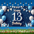 thumbnail image 7 of Decorative Balloons Happy Birthday Banner Blue Color Gift Decoration 13 Celebration for Birthday Party Event Decoration Kids Celebration, 7 of 7