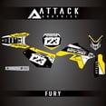 thumbnail image 3 of Attack Graphics Custom Fury Complete Bike Graphics Kit for Suzuki RMZ250 2008, 3 of 3