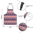 thumbnail image 3 of Pink and Teal Geometric Boho Pattern Kids Aprons for Girls and Boys,Adjustable Neck Strap Toddler Aprons for Kids Cooking Baking, 3 of 6