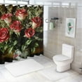 thumbnail image 7 of BCIIG Roses Washable Shower Curtain 100% Polyester Fabric with Hooks for Bathroom Decoration 60"x72, 7 of 7
