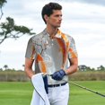 thumbnail image 3 of Fotbe Koi Fish Water Camiseta Polo de Golf para Hombre con Estampado – Camisa Deportiva Transpirable con Cuello Abotonado-Medium, 3 of 6